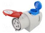 Connector: AC supply 3-phase | socket | female | 32A | 400VAC | IP44