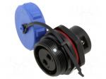 Connector: circular | socket | female | PIN: 2 | IP68 | SP21 | 30A | 500V