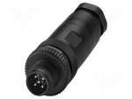 Connector: M12 | plug | PIN: 5 | 48V | straight | IP67 | screw terminal