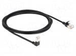 Patch cord | S/FTP | Cat 6a | RJ45 plug,RJ45 down angled plug | 2m