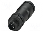 Connector: M12 | plug | PIN: 5 | 48V | straight | IP67 | screw terminal