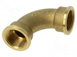 Splice terminal: 90&deg; Bend | female-female | brass CW617N | BR