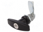 Lock | zinc and aluminium alloy | 30mm | black finish | Kit: 2 keys