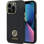 Guess GUHCP13LM4DGPK Silicone Logo Strass 4G Hardcase for iPhone 13 Pro / 13 6.1" / black