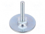 Foot of pin | Base dia: 50mm | M8 | steel | Plunger length: 40mm
