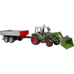 Bruder Fendt Vario 211 with front loader and side trailer, model vehicle