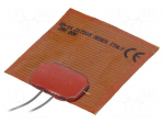 Heating mat | polyamide | 50x50mm | 28V | 20W | -20&divide;250&deg;C | 2.5W/cm2