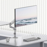 Ergo Office Monitor Mount/Hanger, Gas Spring, 17"-32", 1-10 kg, Matte White, Max. VESA 100x100, ER-691 W