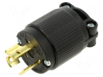 Connector: AC supply | male | power supply | plug | 2P+PE | 250VAC | 15A
