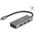 DELOCK 4-pordiline USB 5 Gbps jaotur USB Type-C &uuml;hendusega