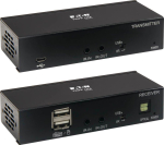 Eaton Eaton Tripp Lite seeria USB-C HDMI &uuml;le Cat6 pikenduskomplekt KVM-toega, 4K 60Hz, 4:4:4, saatja/vastuv&otilde;tja, USB, PoC, HDCP 2.2, kuni 70 m, TAA, videov&auml;ljundi/heli pikendus HDMI, USB-C &uuml;le CAT 6, TAA-konform