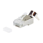 Equip pistik Cat8.1 varjestatud RJ45 50 tk silver