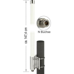 DELOCK Antenne LoRa     omnidir. N-Bu 8dBi  147cm outd. wei&szlig;