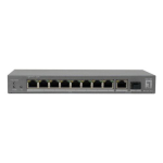 LevelOne PoE+ l&uuml;liti 8xGE PoE/1xGE/1xSFP 120W juhitav plastik
