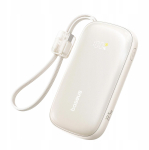 Powerbank Baseus EnerFill FC21 10000 mAh 22,5 W USB-A USB-C tytanowy z odłączanym kablem Lightning