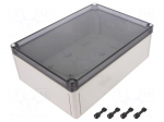 Enclosure: multipurpose | X: 180mm | Y: 254mm | Z: 90mm | TK PS | grey