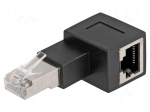 Adapter | Cat 6a | RJ45 socket,RJ45 right angled plug
