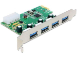 Charger Delock DeLOCK PCIe x1 card to 4x external USB Type-A 5 Gbit/s, USB controller