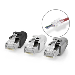 RJ45 caurvadu savienotājs CAT7 FTP vienvadīgo/daudzvadīgo kabeļu savieno&scaron;anai (10 gab.)