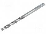 Drill bit | for metal | &Oslash;: 4mm | L: 88mm | HSS | Working part len: 43mm