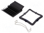 Heatsink: extruded | grilled | BGA | black | L: 31mm | W: 31mm | H: 9.5mm