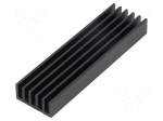 Heatsink: extruded | grilled | black | L: 75mm | W: 21mm | H: 10mm | 20.8K/W