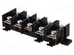 Terminal block | screw terminal | 16mm2 | 76A | ways: 5 | terminals: 10