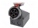 Connector: AC supply 3-phase | socket | female | 63A | 400VAC | IP67