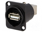 Adapter | USB A socket-front,USB B socket-back | FT | USB 2.0