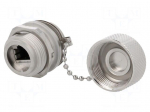 Socket | coupler | PIN: 8 | Cat: 6a | shielded,with protective cap