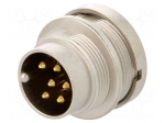 Connector: M16 | socket | male | soldering | PIN: 6 | 5A | 250V | IP68