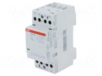 Contactor: 4-pole installation | NC x3 + NO | 24VAC | 24VDC | 25A | DIN