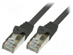 Patch cord | F/UTP | 6 | stranded | CCA | PVC | black | 10m | 26AWG