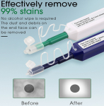 Fiber optic cleaning pen for 1.25mm adapters, for LC connector