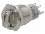 Switch: rotary | Pos: 3 | DP4T | 0.5A/220VAC | 1A/24VDC | -20&divide;55&deg;C | 50m&Omega;