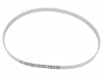 Timing belt | T5 | W: 10mm | H: 2.2mm | Lw: 550mm | Tooth height: 1.2mm