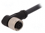 Connection lead | M12 | PIN: 8 | angled | 10m | plug | 30VAC | 4A | -25&divide;80&deg;C