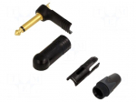 Connector: Jack 6,3mm | plug | male | mono | ways: 2 | angled 90&deg; | black