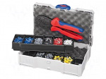 Tools set: for crimping push-on connectors, terminal crimping