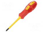 Screwdriver: insulated | Pozidriv&reg; | PZ1 | Blade length: 80mm