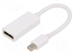 Adapter | DisplayPort socket,mini DisplayPort plug | 0.15m | white