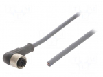 Cable: for sensors/automation | M12 | PIN: 4 | angled | 3m | plug | 250VDC