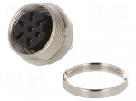 Connector: M16 | socket | PIN: 7 | 5A | 250V | soldering | straight | IP40