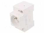 E-type socket | 250VAC | 16A | for DIN rail mounting | ACTI9