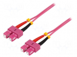 Fiber patch cord | OM4 | SC/UPC,both sides | 20m | 50/125um | LSZH