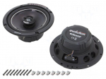 Car loudspeakers | tweeter,woofer | 165mm | 120W | 55Hz&divide;20kHz | 4&Omega;