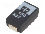 Capacitor: tantalum-polymer | low ESR | 150uF | 10VDC | 2400mA | SMD
