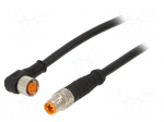 Cable: for sensors/automation | M8 | PIN: 4 | 0.6m | plug | 60VDC | 50VAC