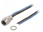 Connector: M8 | 0.5m | female | PIN: 3 | IP67 | socket | 0.22mm2