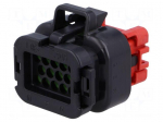 Connector: automotive | plug | female | AMPSEAL | PIN: 14 | IP6K9K | black